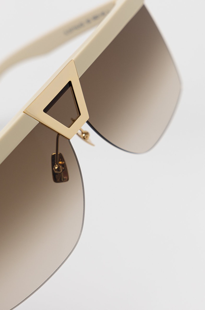 Saint Laurent okulary przeciwsłoneczne PALACE beżowy SL.537.PALACE