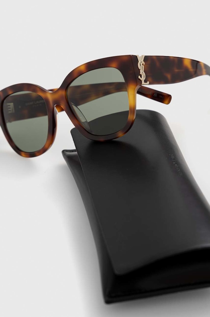 Saint Laurent okulary przeciwsłoneczne SL.M95/F brązowy