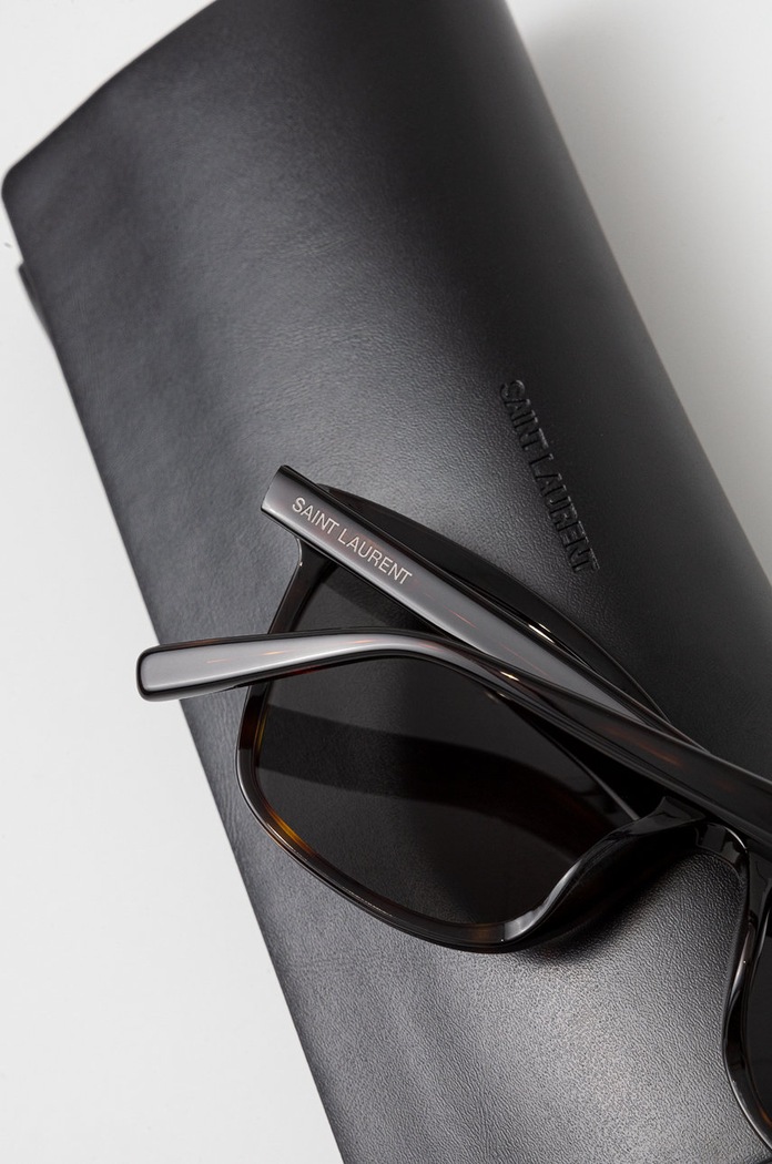Saint Laurent okulary przeciwsłoneczne brązowy SL.502