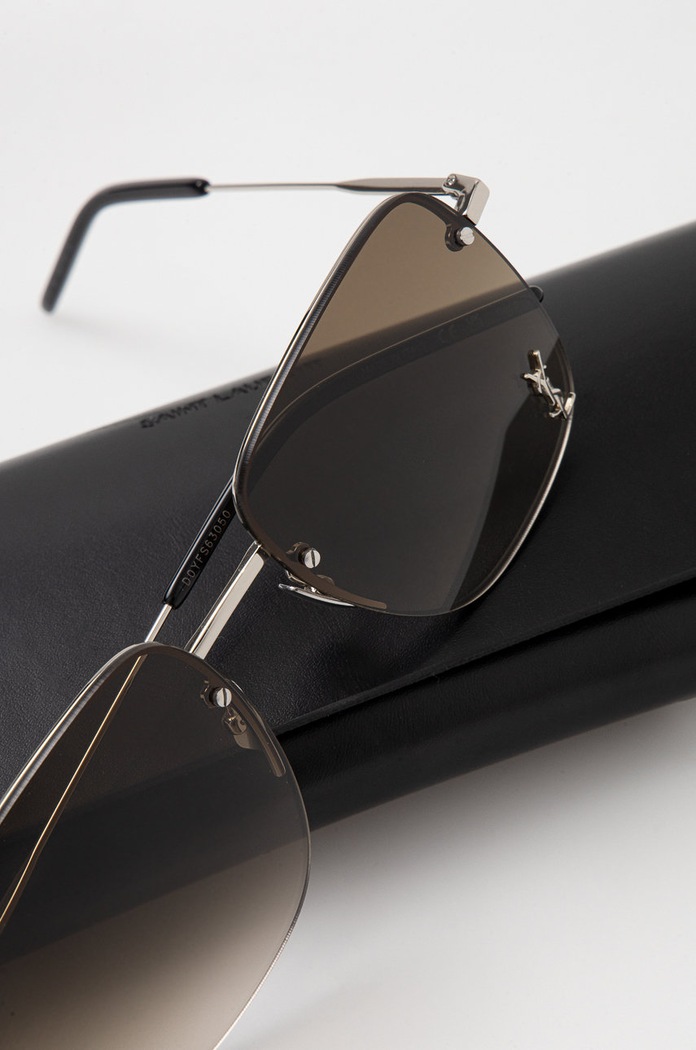 Saint Laurent okulary przeciwsłoneczne SL.312.M srebrny