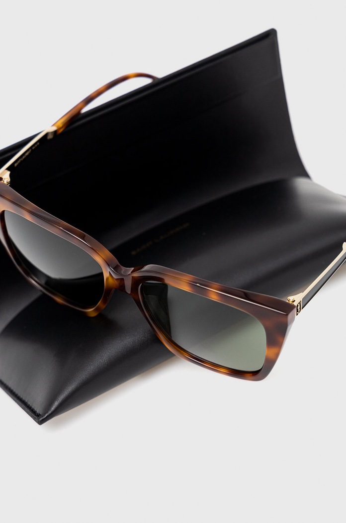 Saint Laurent okulary przeciwsłoneczne SL.M100 brązowy