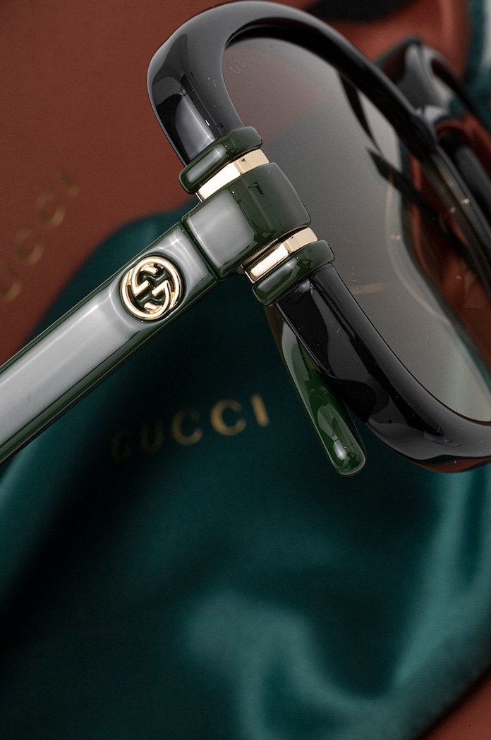 Okulary przeciwsłoneczne Gucci zielony GG1068SA