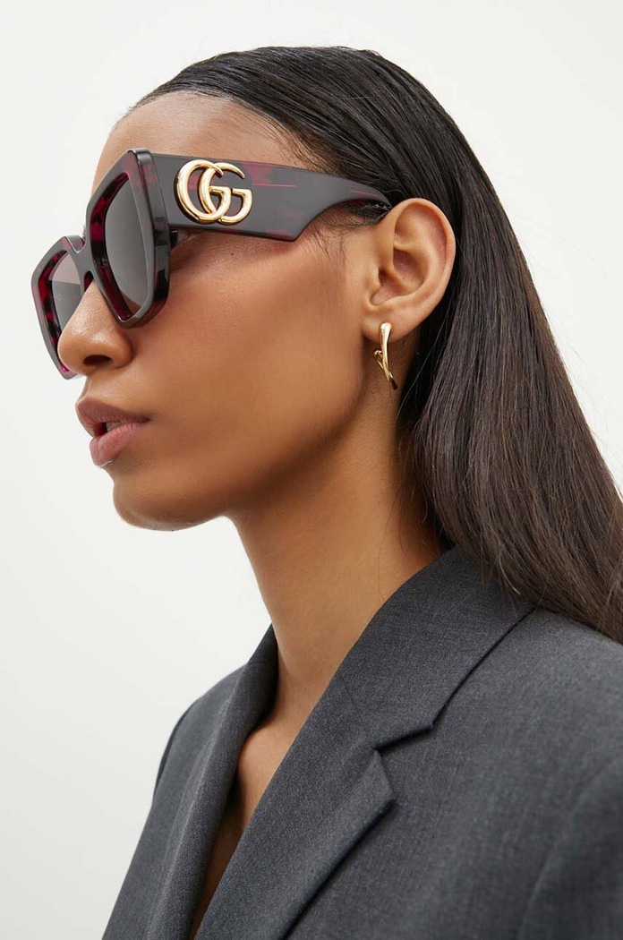 Gucci Okulary przeciwsłoneczne kwadratowe damskie fioletowy GG0956S