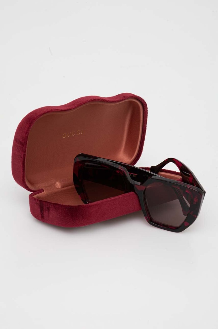 Okulary przeciwsłoneczne kwadratowe damskie Gucci GG0956S fioletowy