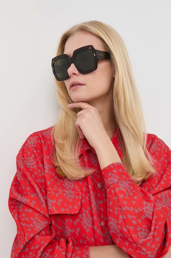 Gucci okulary przeciwsłoneczne gradientowa brązowy GG1111S