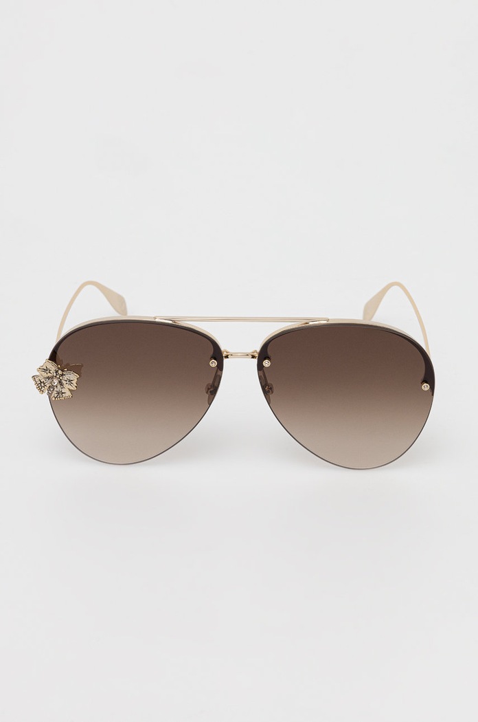 Alexander McQueen okulary przeciwsłoneczne AM0272S złoty AA00