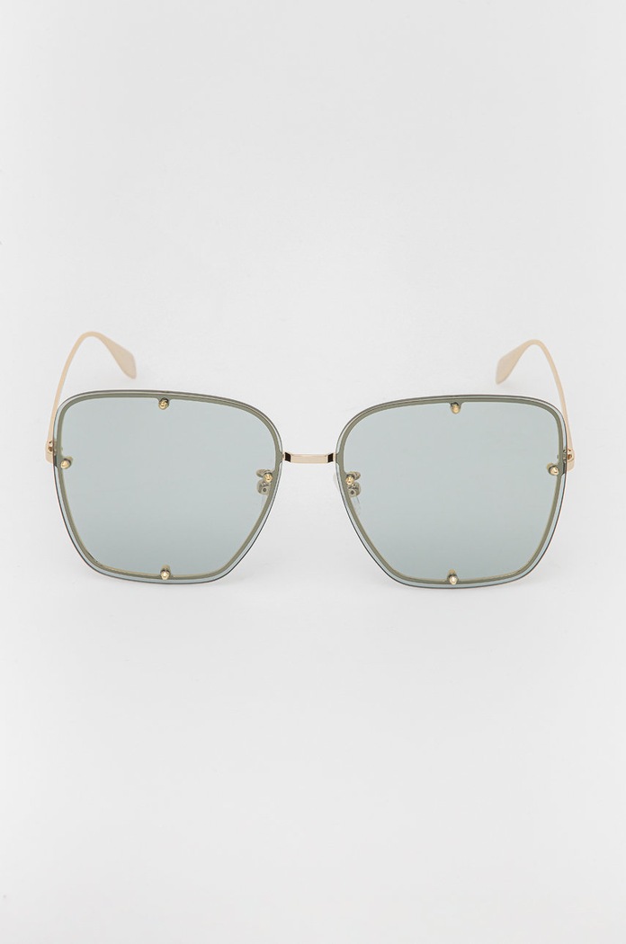 Akcesoria Alexander McQueen okulary przeciwsłoneczne AM0364S zielony