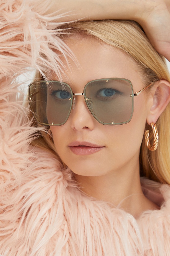 Alexander McQueen okulary przeciwsłoneczne AM0364S zielony