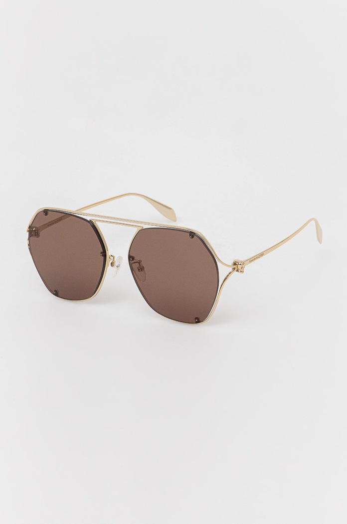 Slnečné okuliare Alexander McQueen AM0367S zlatá AA00