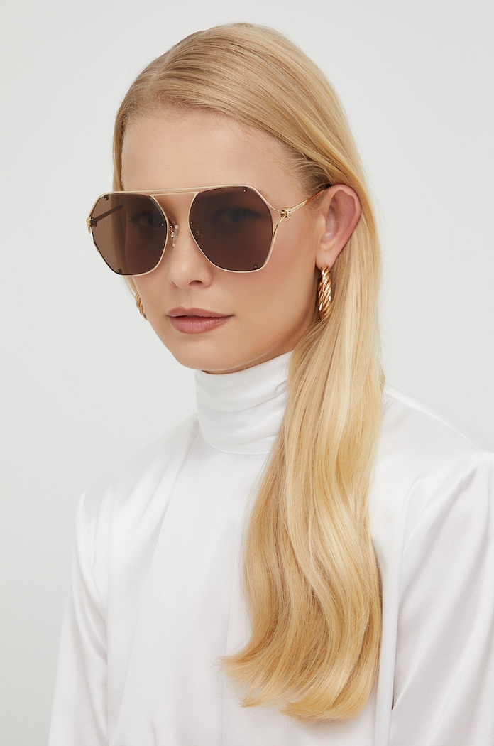 Slnečné okuliare Alexander McQueen AM0367S zlatá