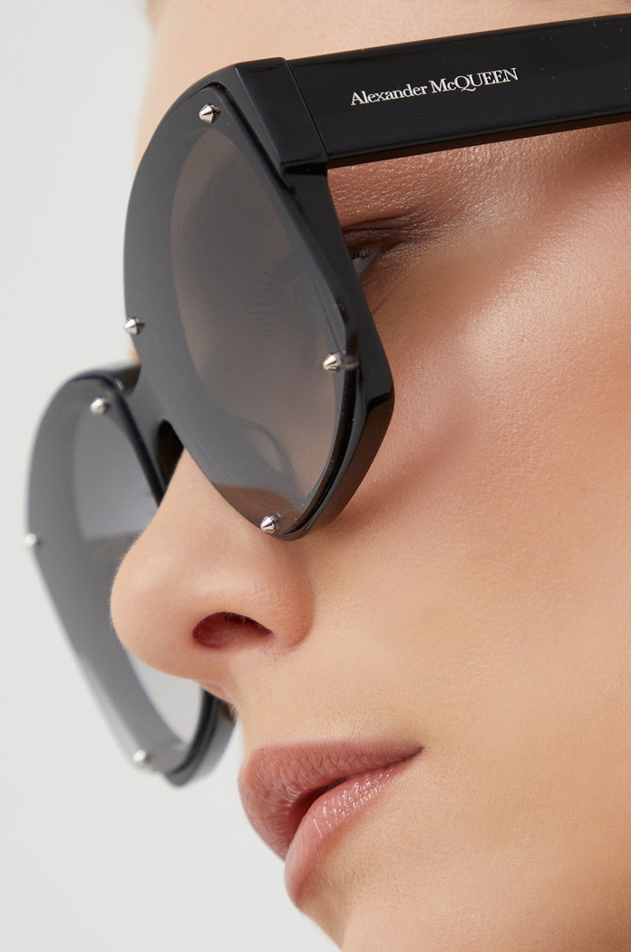 Alexander McQueen okulary przeciwsłoneczne AM0334S czarny