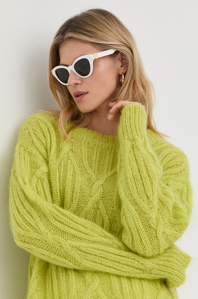 Versace okulary przeciwsłoneczne kocie oczy biały 0VE4435