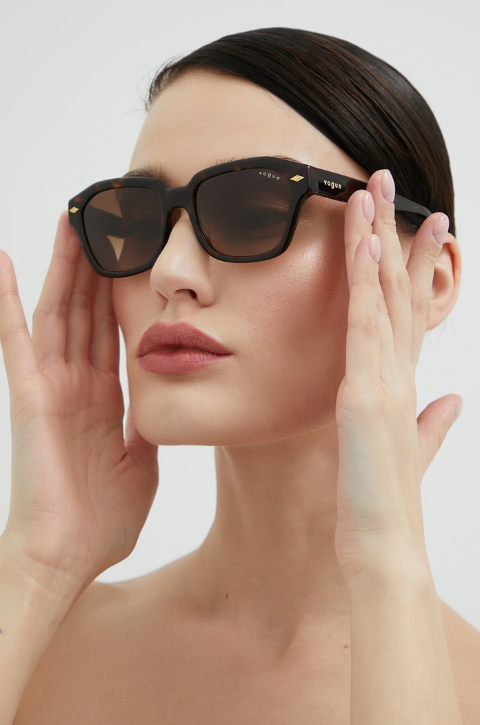 VOGUE okulary przeciwsłoneczne prostokątne brązowy 0VO5444S