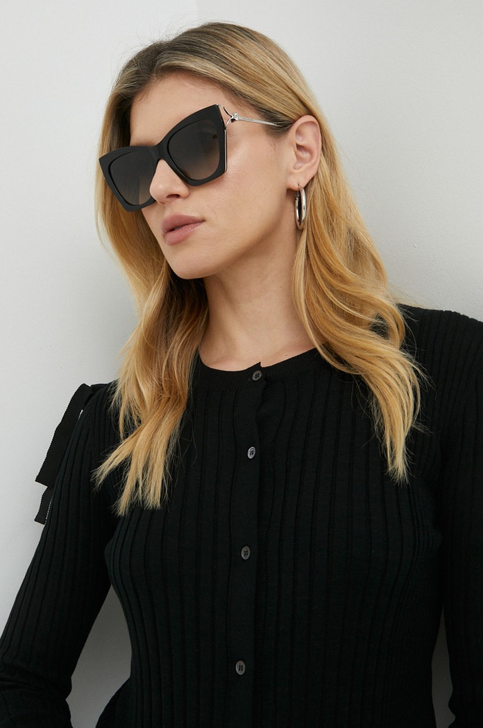 Sluneční brýle Alexander McQueen gradientní stříbrná AM0375S