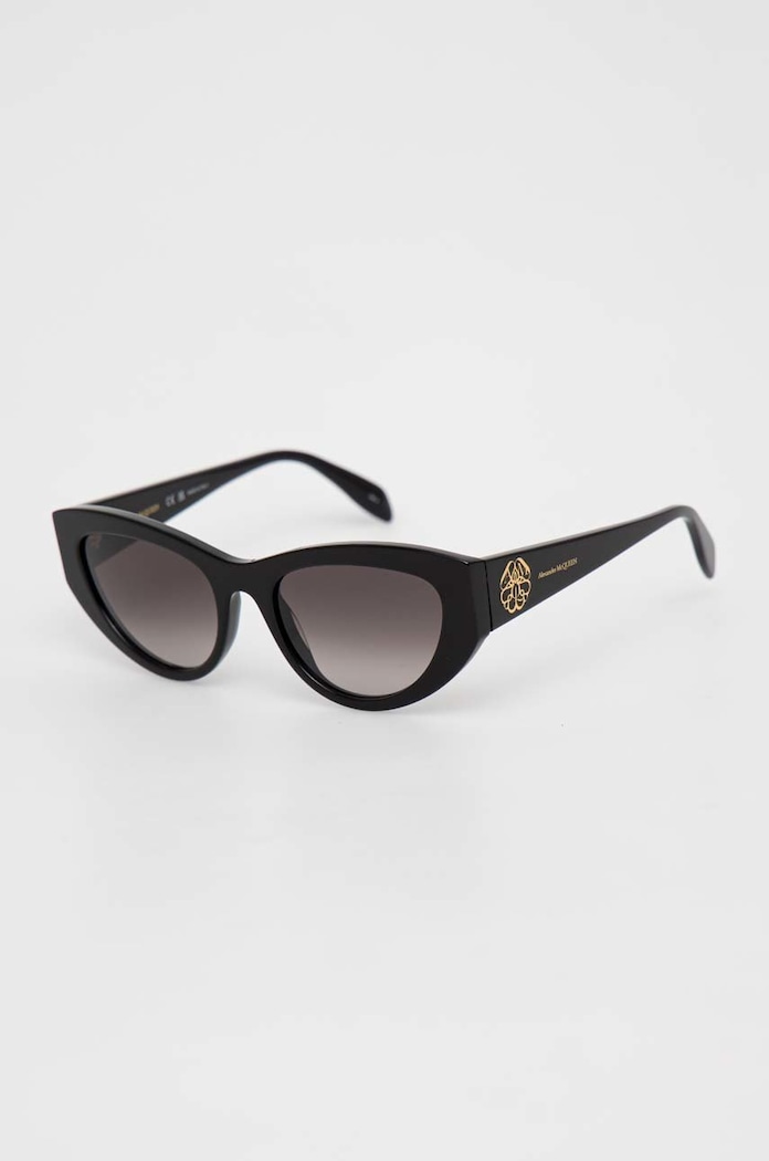 Alexander McQueen Okulary przeciwsłoneczne AM0377S czarny AA00