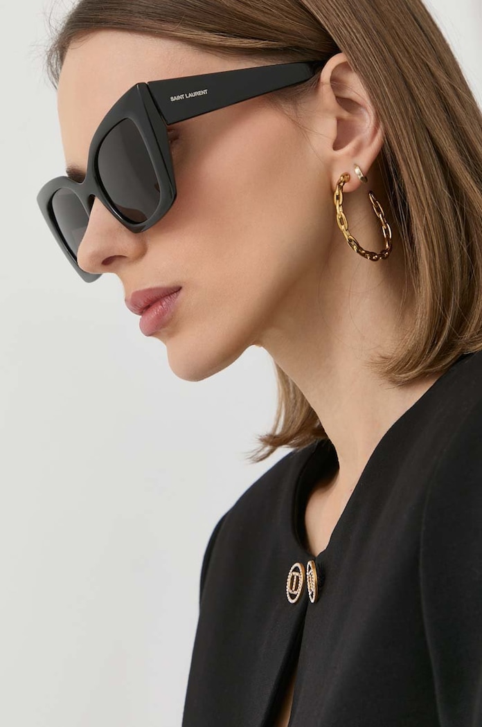 Saint Laurent okulary przeciwsłoneczne jednolita czarny SL.552