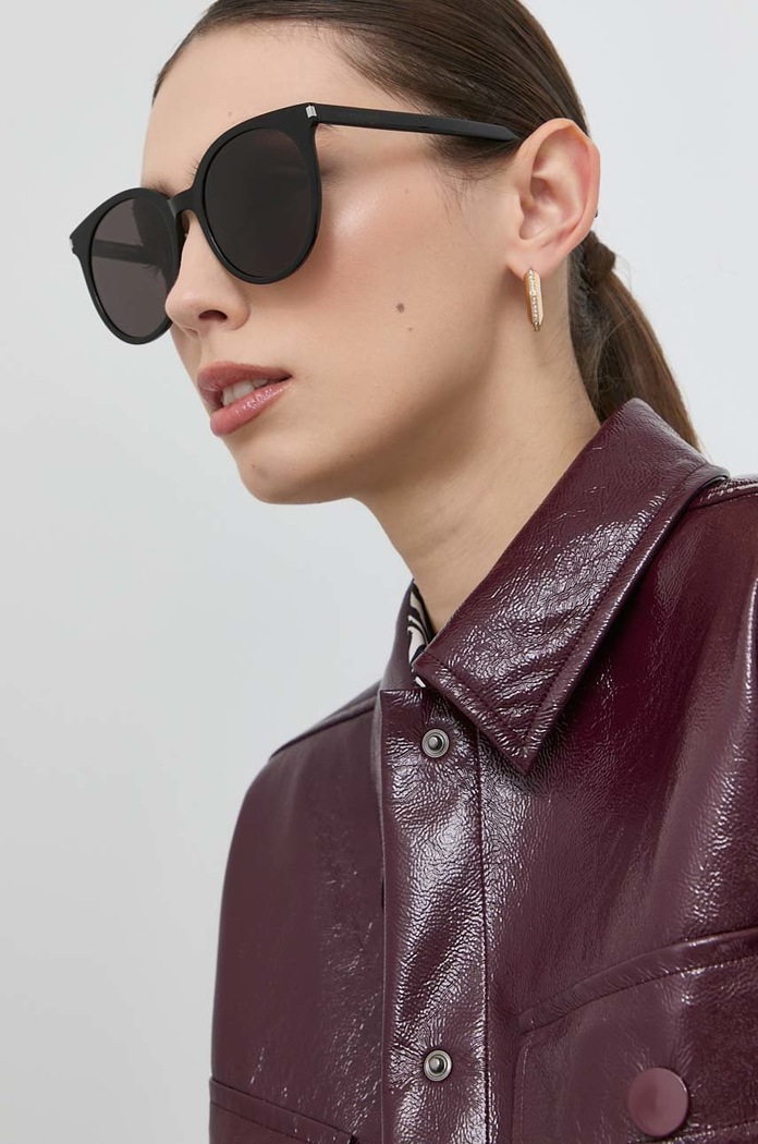 Saint Laurent okulary przeciwsłoneczne jednolita czarny SL.566/K.SLIM