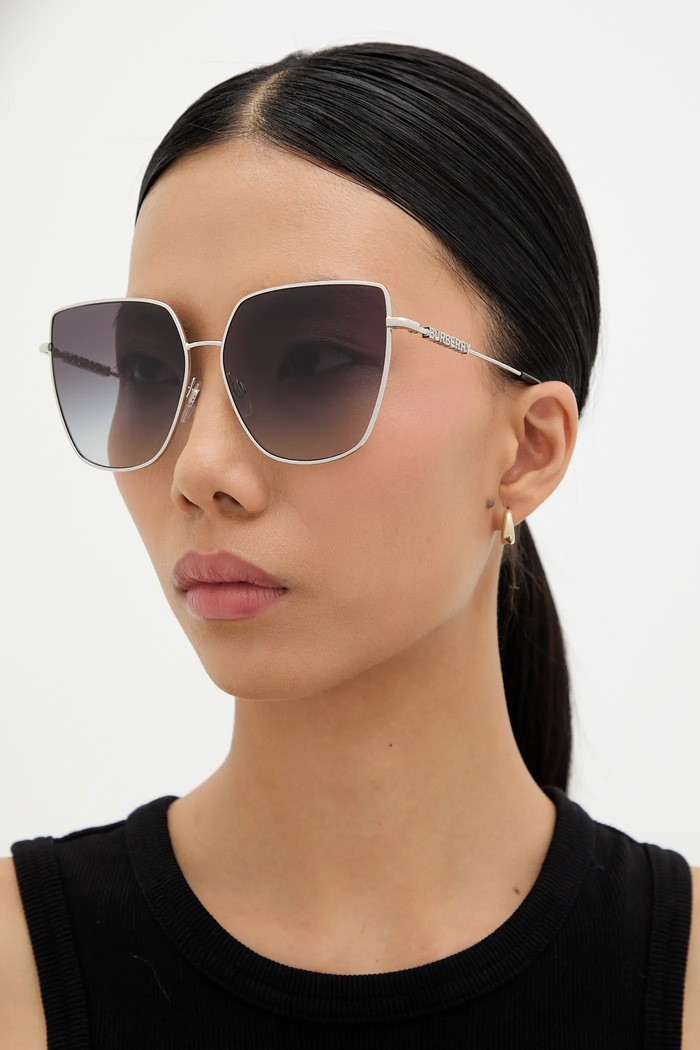 Burberry okulary przeciwsłoneczne ALEXIS gradientowa szary 0BE3143