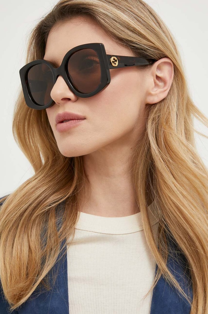 Sluneční brýle Gucci jednotná hnědá GG1257S