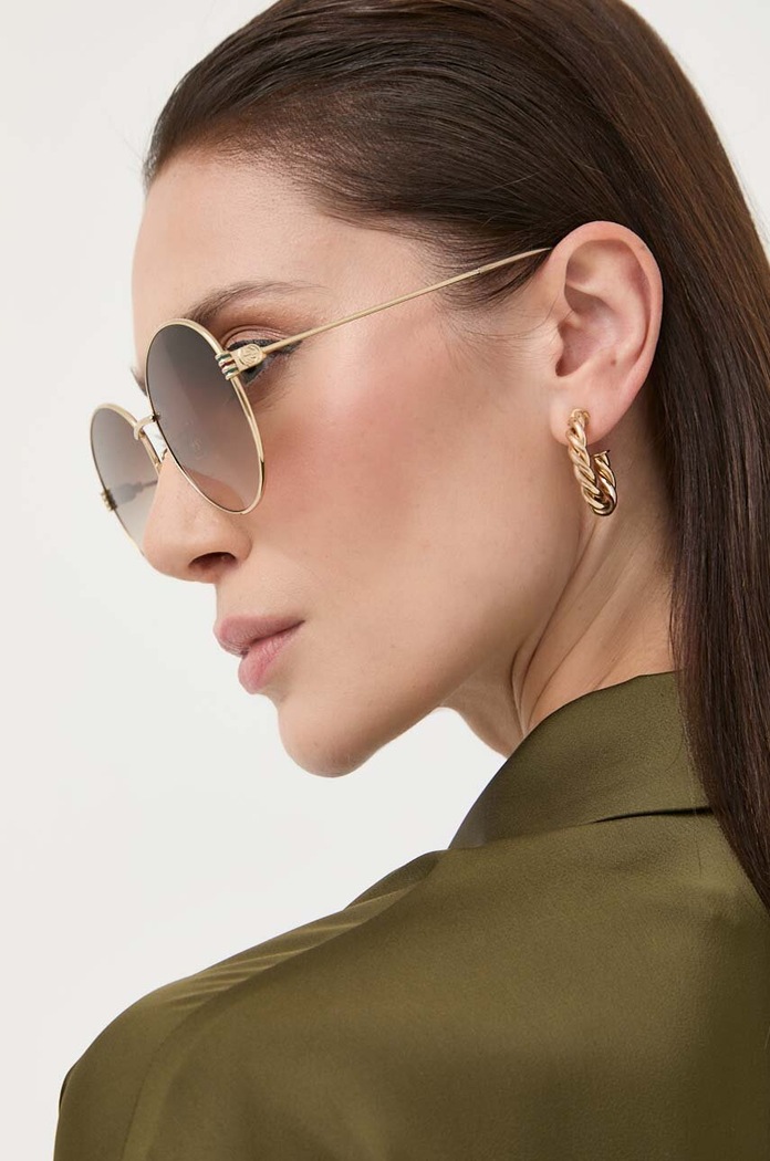 Gucci okulary przeciwsłoneczne gradientowa złoty GG1281SK