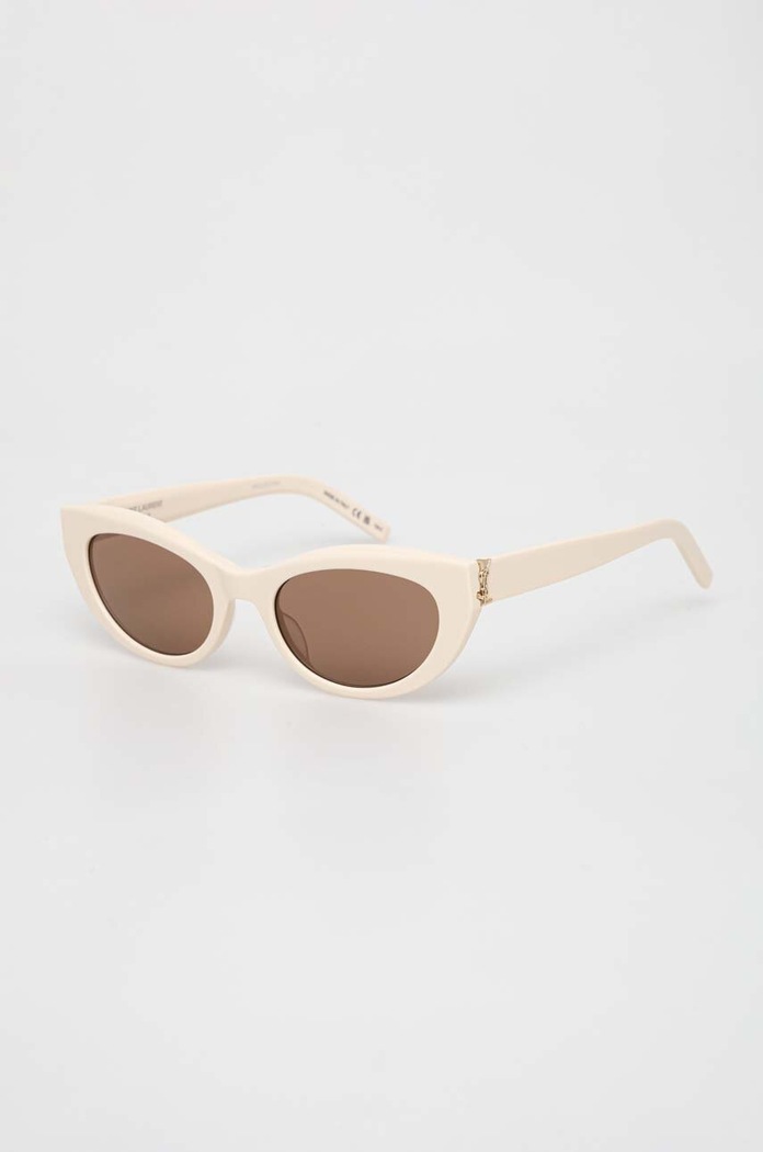 Saint Laurent okulary przeciwsłoneczne SL.M115 beżowy AA00