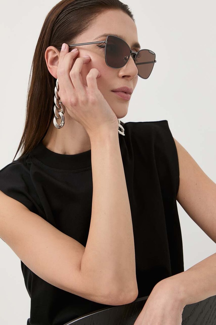 Sluneční brýle Balenciaga jednotná hnědá BB0278S