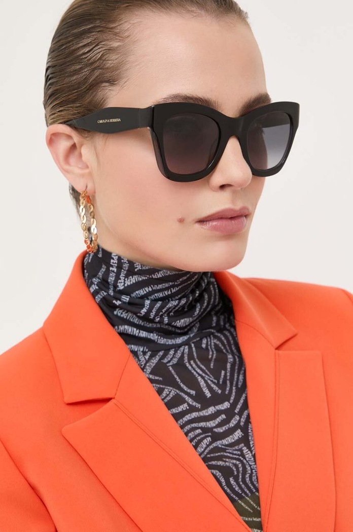 Sunčane naočale Carolina Herrera mačje oči crna CH.0015/S