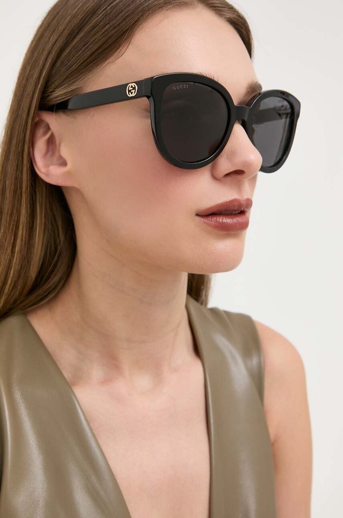 Gucci okulary przeciwsłoneczne jednolita czarny GG1315S