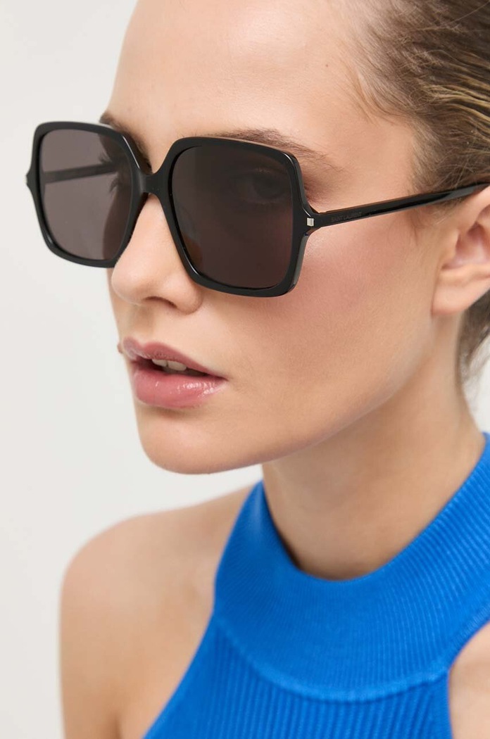 Saint Laurent okulary przeciwsłoneczne jednolita czarny SL.591