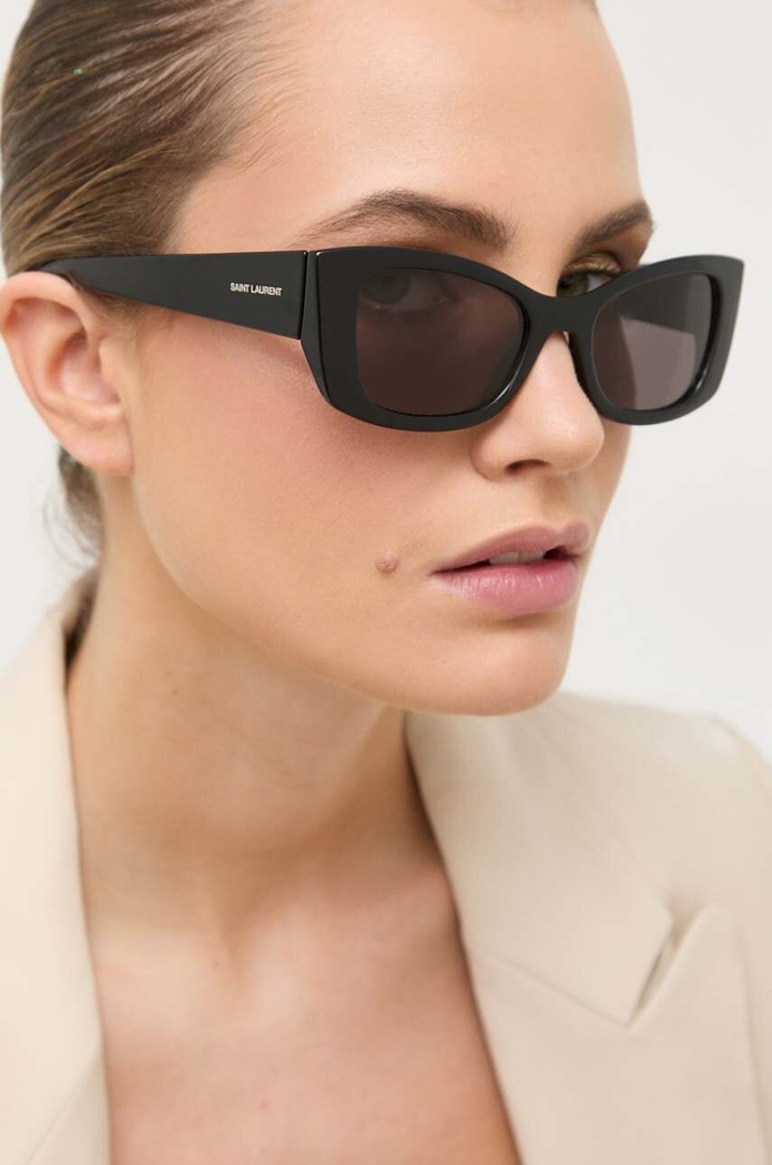 Saint Laurent okulary przeciwsłoneczne jednolita czarny SL.593
