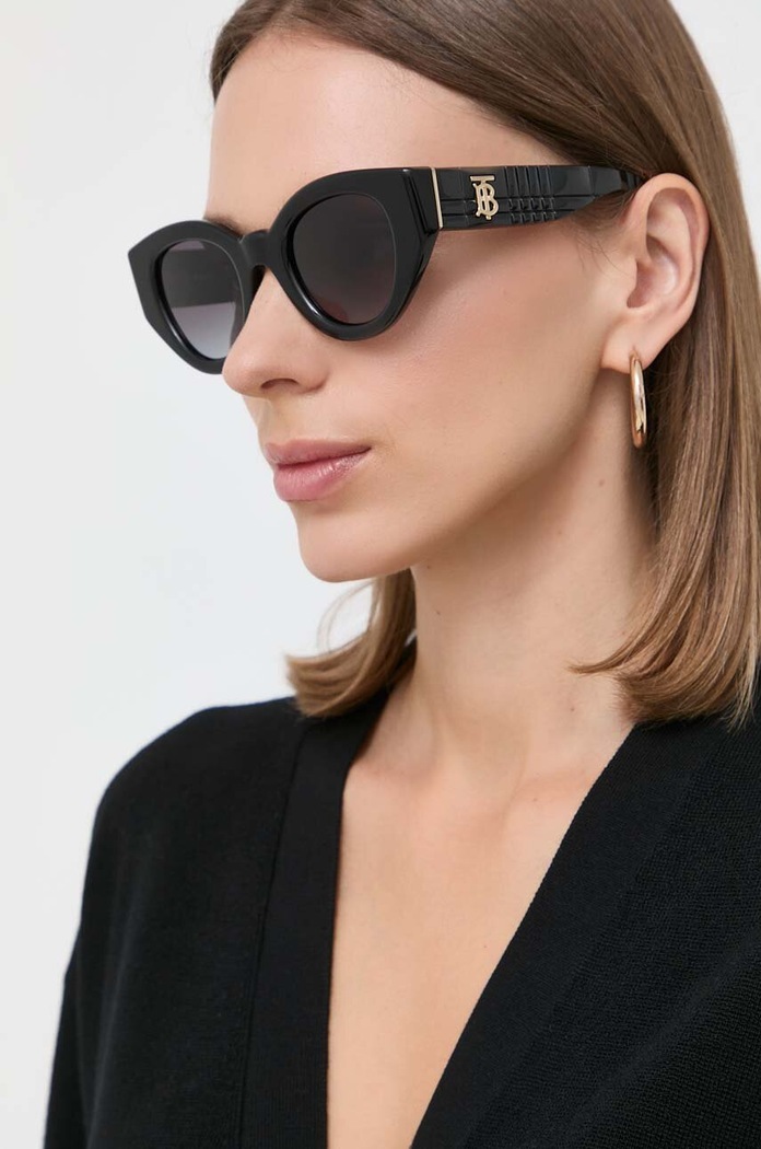 Sluneční brýle Burberry MEADOW kočičí oči černá 0BE4390
