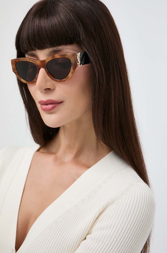 Saint Laurent ochelari de soare uniforme maro SL.M94