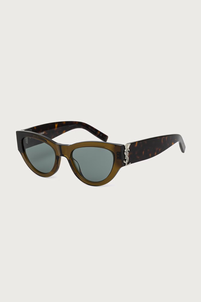 Saint Laurent Okulary przeciwsłoneczne kocie oczy damskie brązowy SL.M94