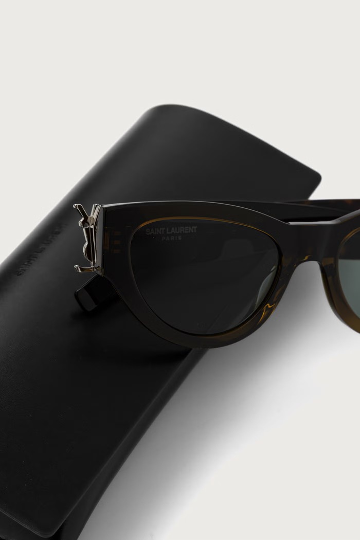 Okulary przeciwsłoneczne kocie oczy damskie Saint Laurent SL.M94 brązowy