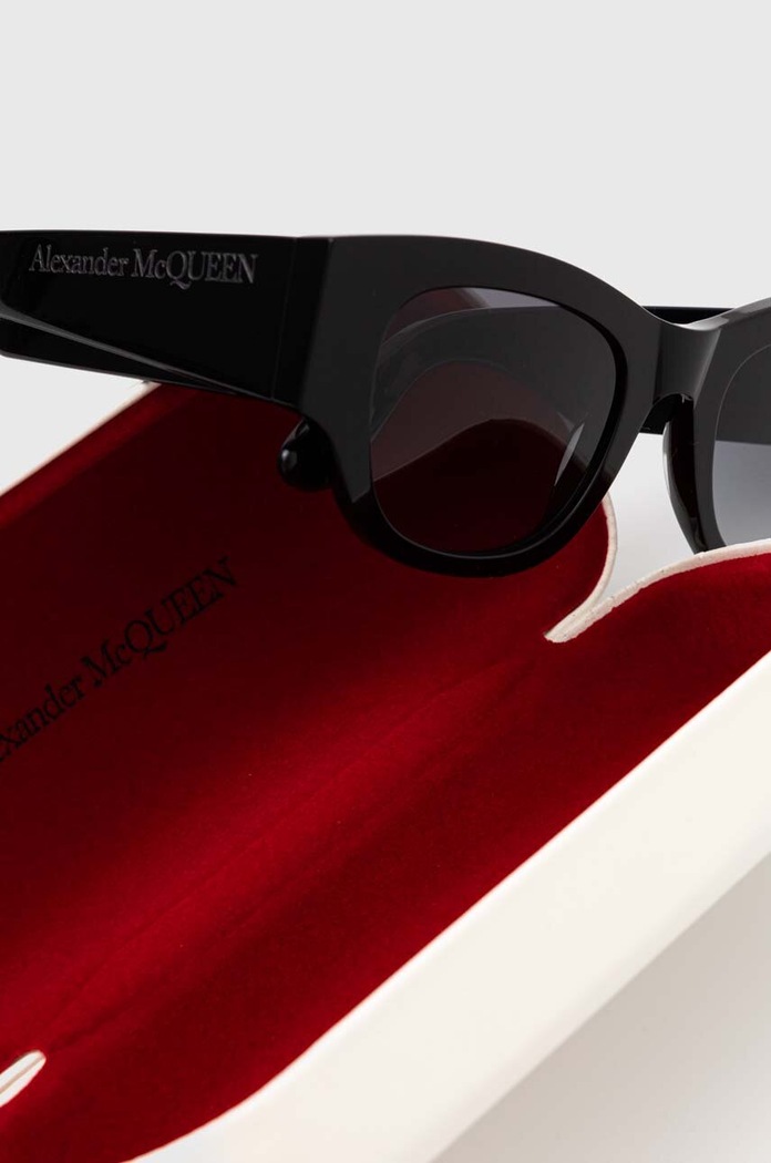 Okulary przeciwsłoneczne Alexander McQueen AM0420S czarny