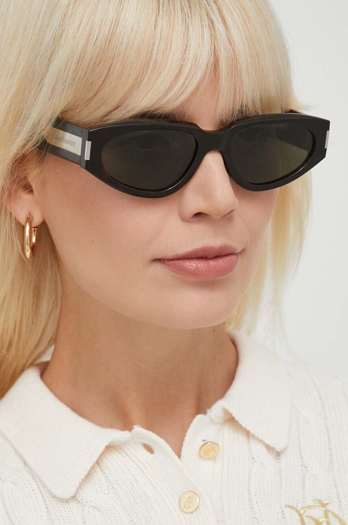 Sunčane naočale Saint Laurent jednobojno smeđa SL.618