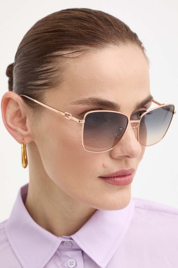 Sluneční brýle Furla gradientní zlatá SFU714.5808FC