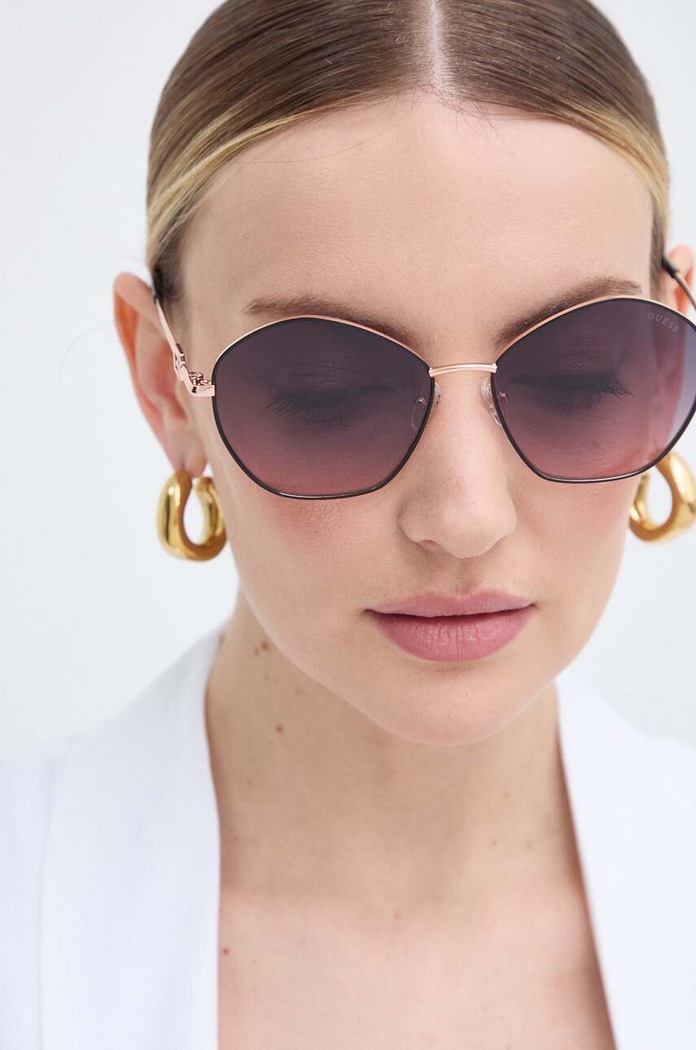 Guess okulary przeciwsłoneczne gradientowa złoty GU7907.5905B