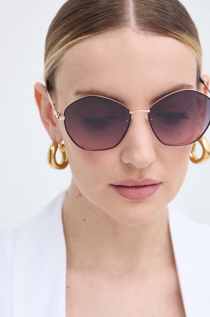 Guess okulary przeciwsłoneczne gradientowa złoty GU7907.5905B