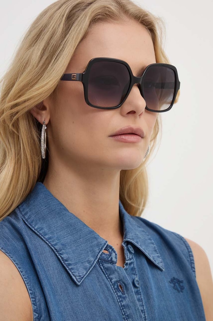 Guess okulary przeciwsłoneczne prostokątne czarny GU7921.H.5701B