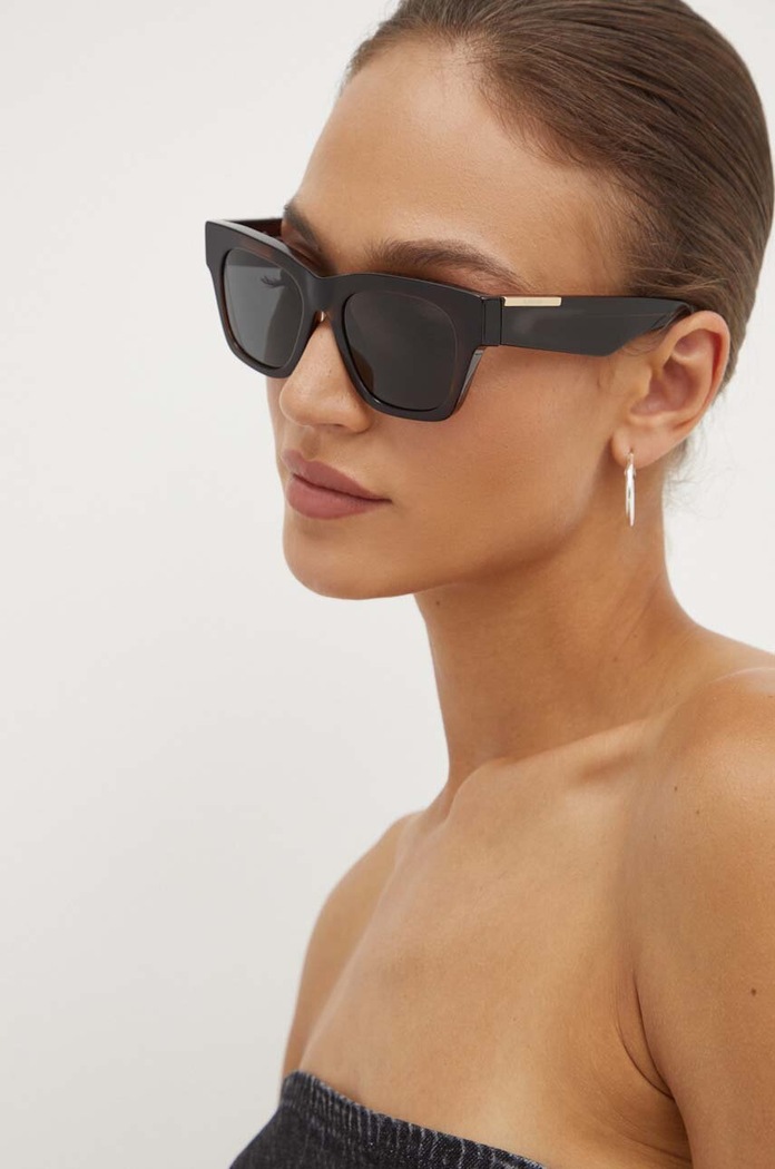 Burberry okulary przeciwsłoneczne jednolita brązowy 0BE4424