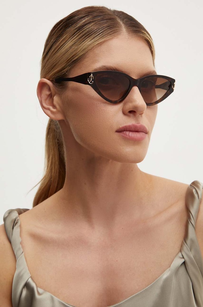 Γυαλιά ηλίου Jimmy Choo cat-eye καφέ 0JC5019