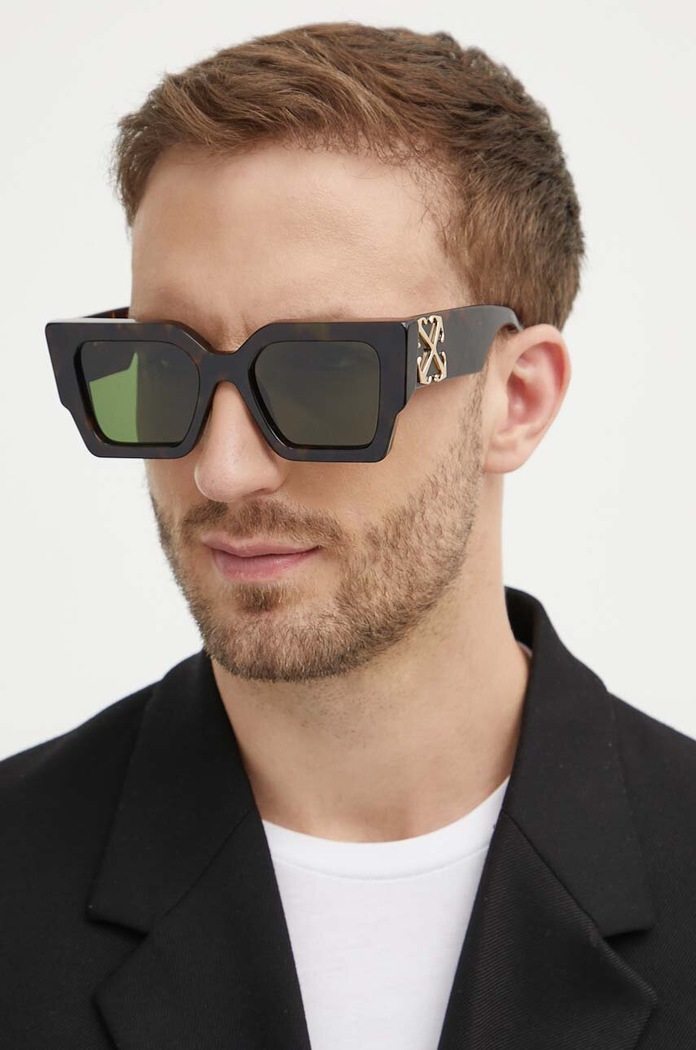 Off-White okulary przeciwsłoneczne OERI128.556055 brązowy AA00
