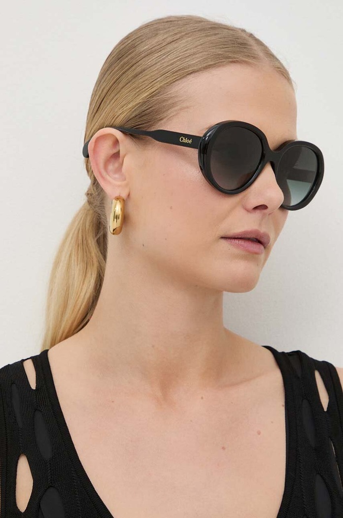 Chloé occhiali da sole rotonda nero CH0221S