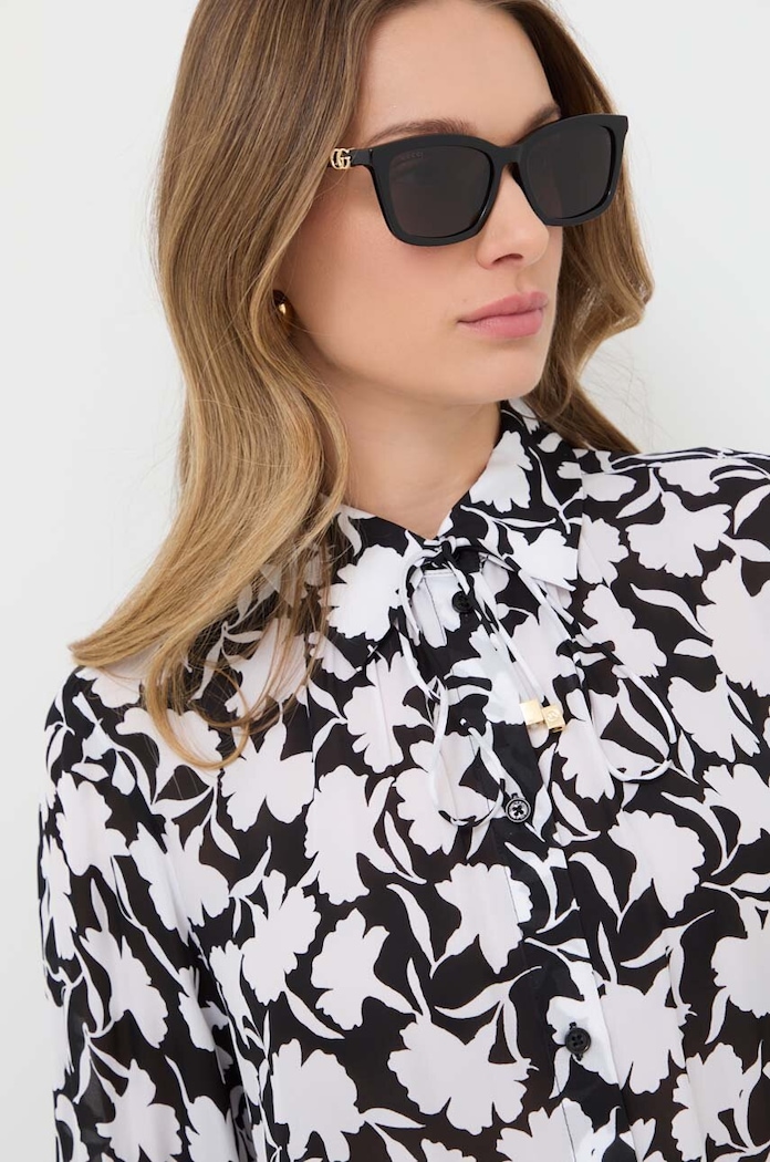 Gucci occhiali da sole a tinta unita nero GG1596SK