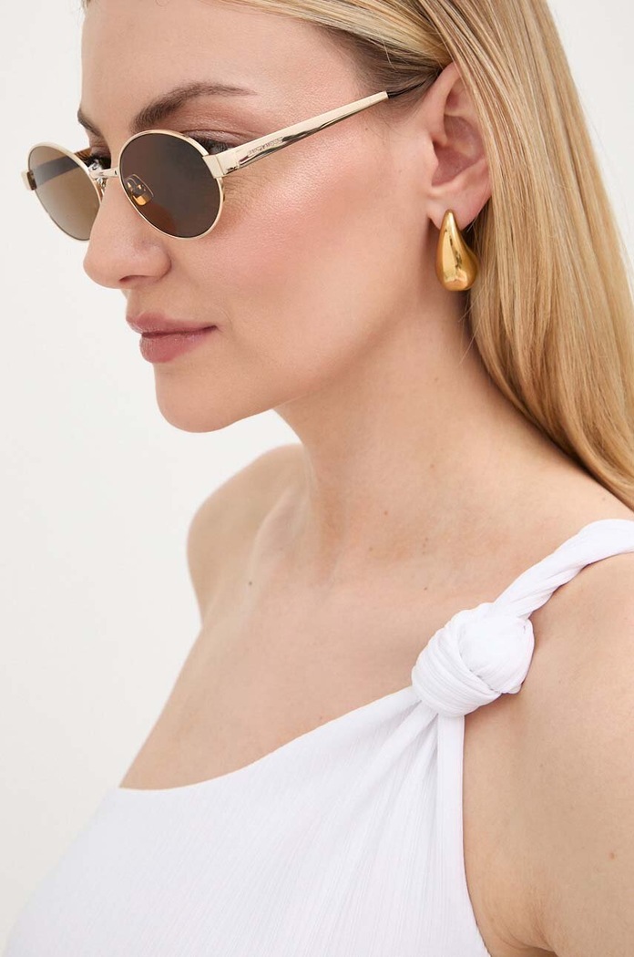 Slnečné okuliare Saint Laurent hladký zlatá SL.692