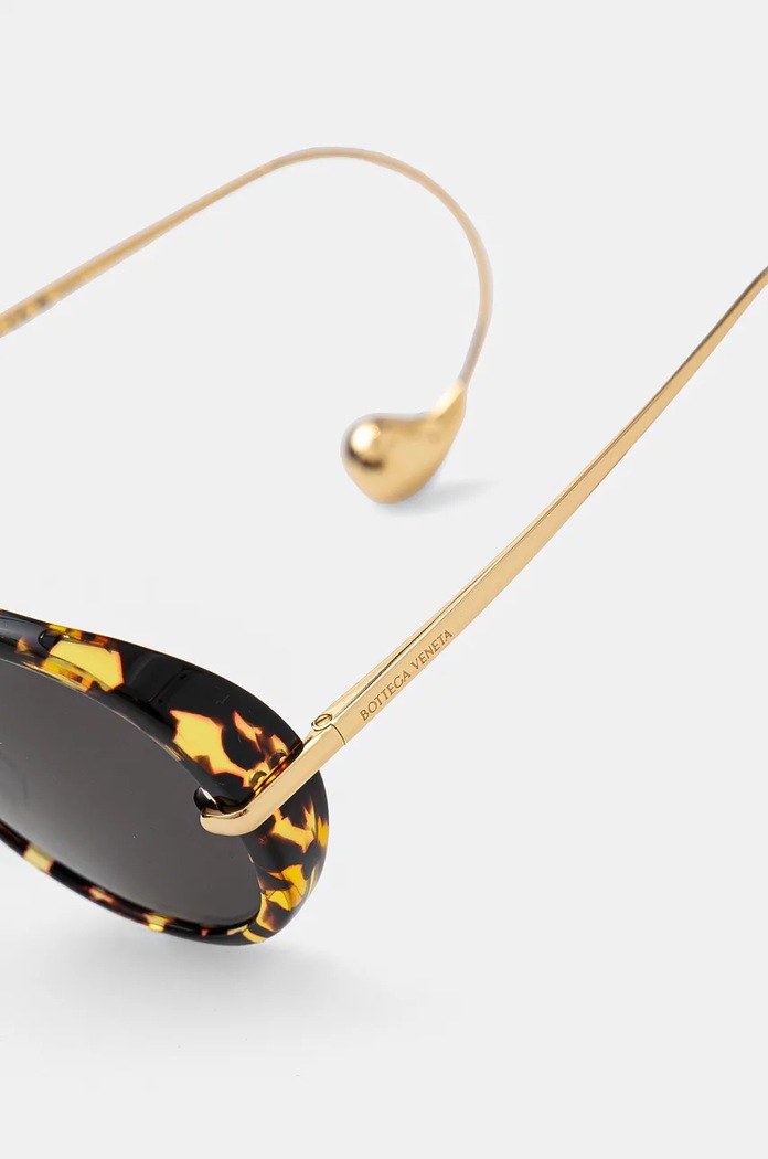 Bottega Veneta okulary przeciwsłoneczne pilotki damskie brązowy BV1273S