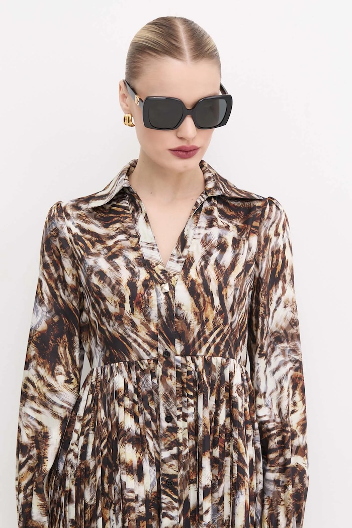 Dolce & Gabbana okulary przeciwsłoneczne prostokątne czarny 0DG4475