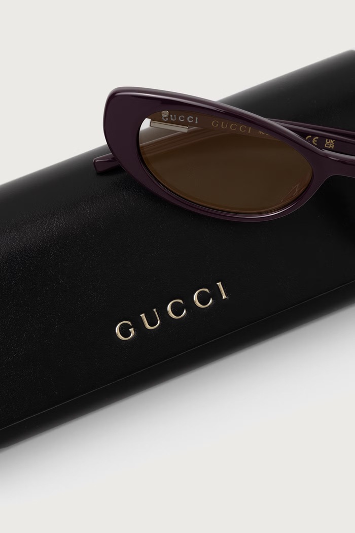 Akcesoria Gucci Okulary przeciwsłoneczne damskie GG1680S fioletowy