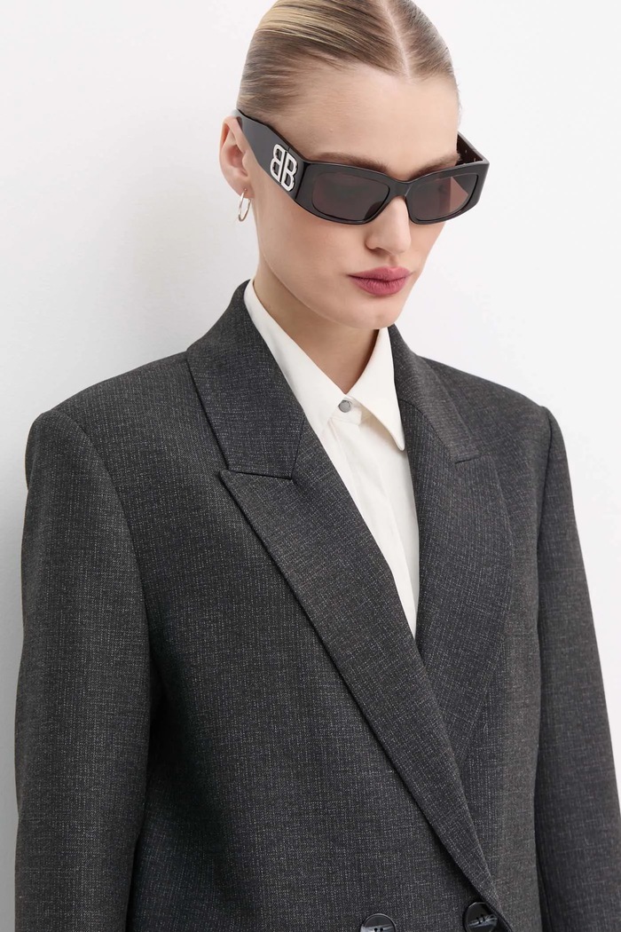 Slnečné okuliare Balenciaga hladký hnedá BB0360S
